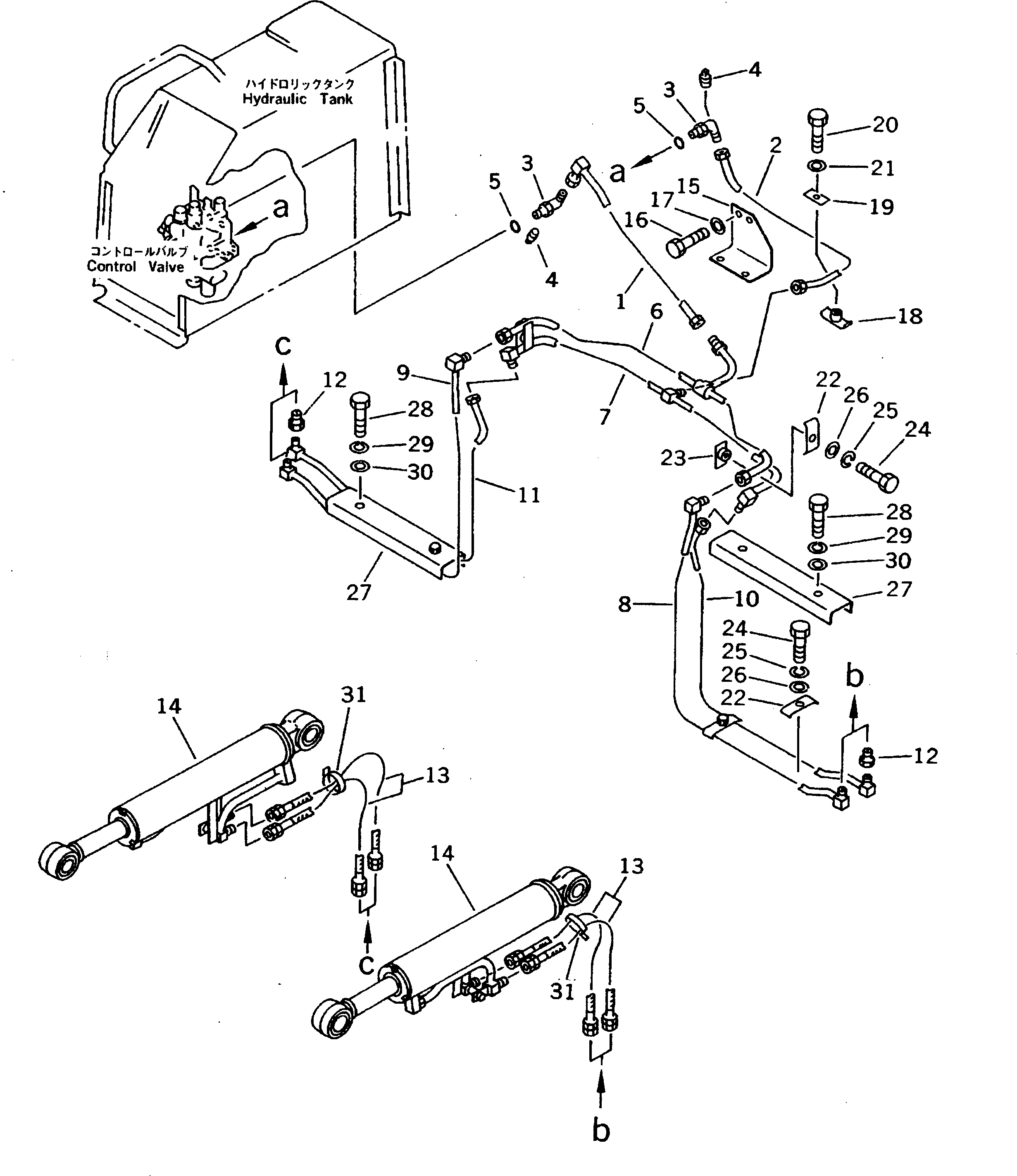 Трубка правая 114-X16-2240 KOMATSU