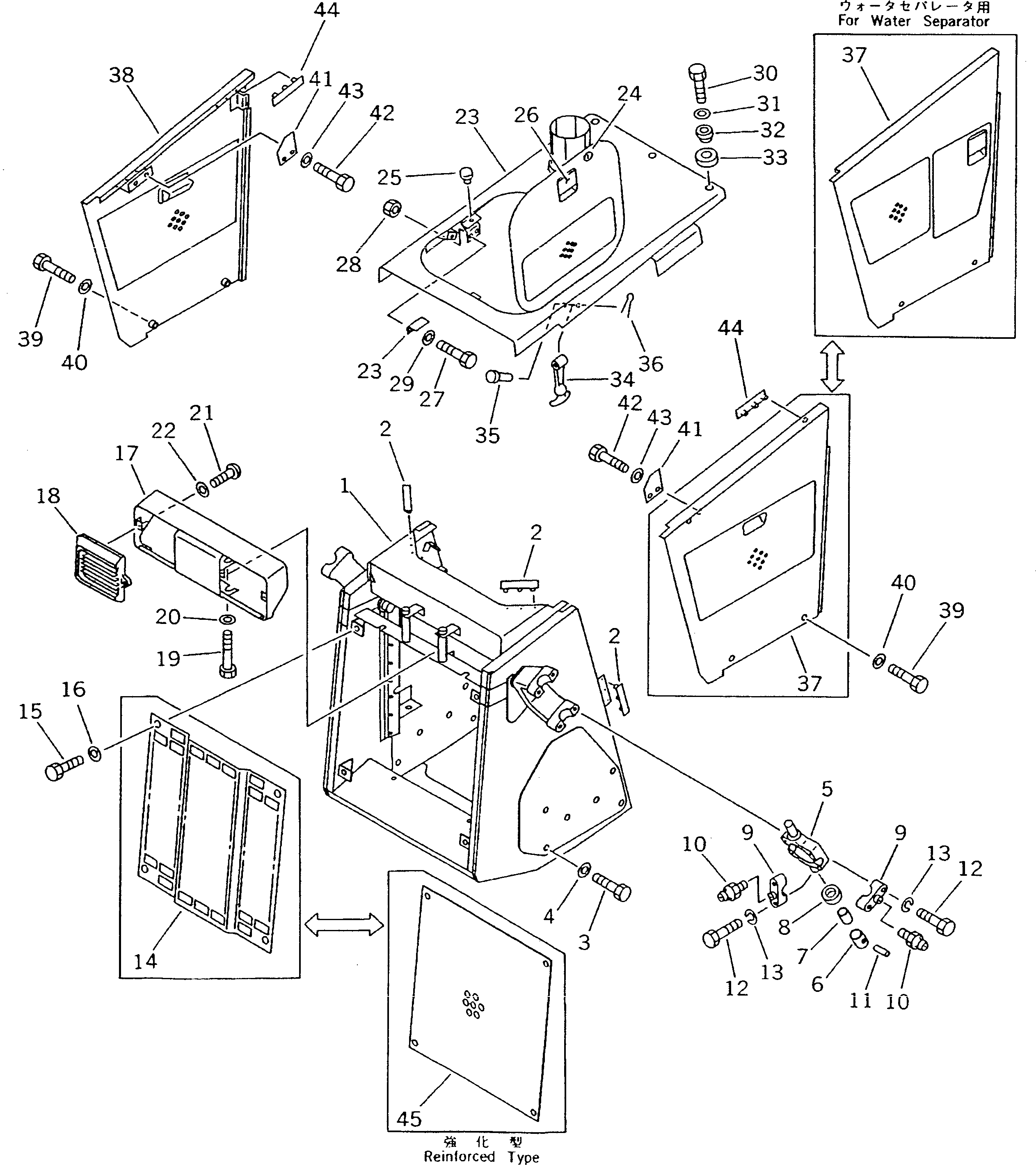 COVER,L.H. (FOR WATER SEPARATOR) 10G-54-21460 KOMATSU