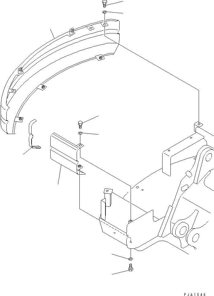 Крышка правая 21W-46-22111 KOMATSU