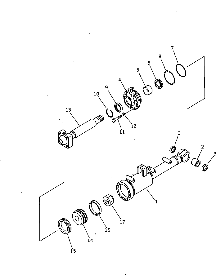 CYLINDER ASS'Y,(FOR TILT DOZER) 707-01-14680 KOMATSU