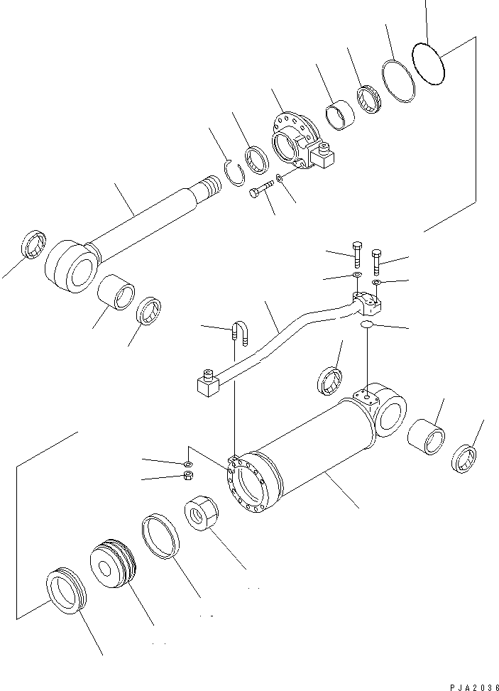 CYLINDER ASS'Y,RIPPER 707-01-14690 KOMATSU