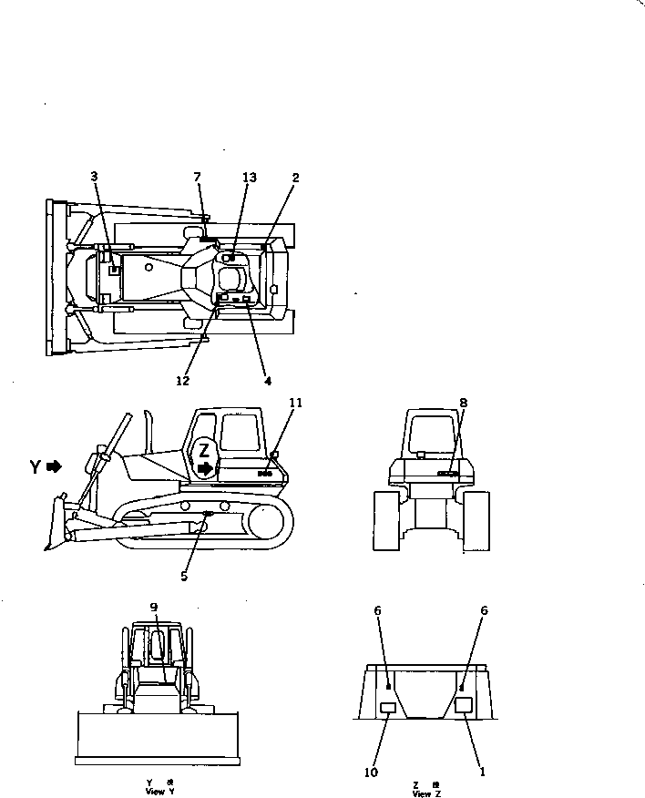 PLATE, CAUTION,BEFORE AND AFTER OPERATION 14X-98-12440 KOMATSU