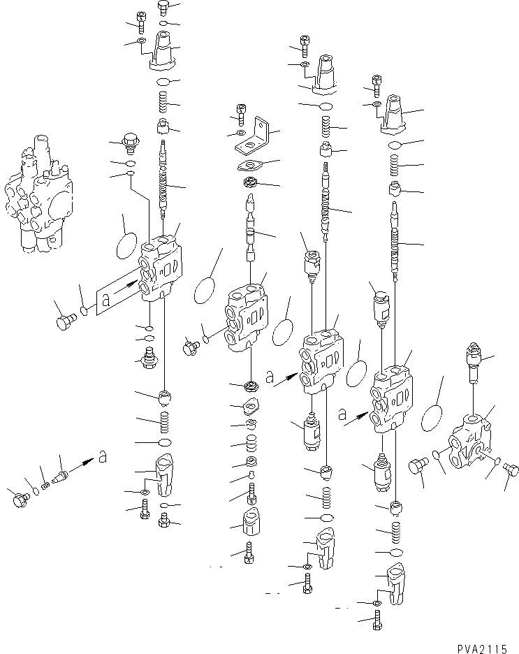 VALVE ASS'Y,(SEE FIG.Y1666-01A0) (709-36-13900) KOMATSU