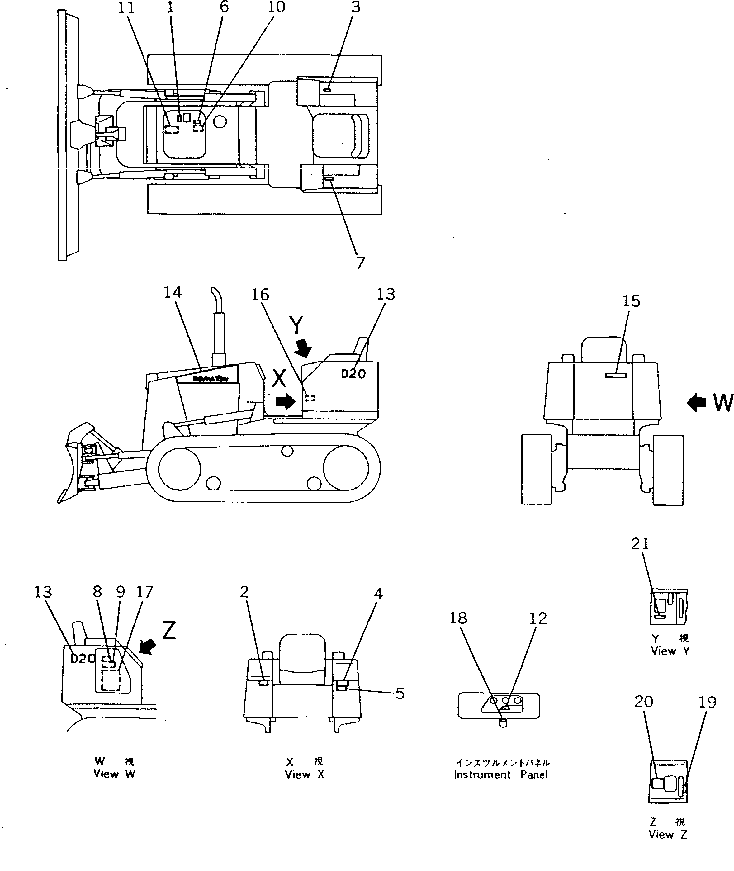 PLATE¤ MARK,D20PG 10F-98-23971 KOMATSU