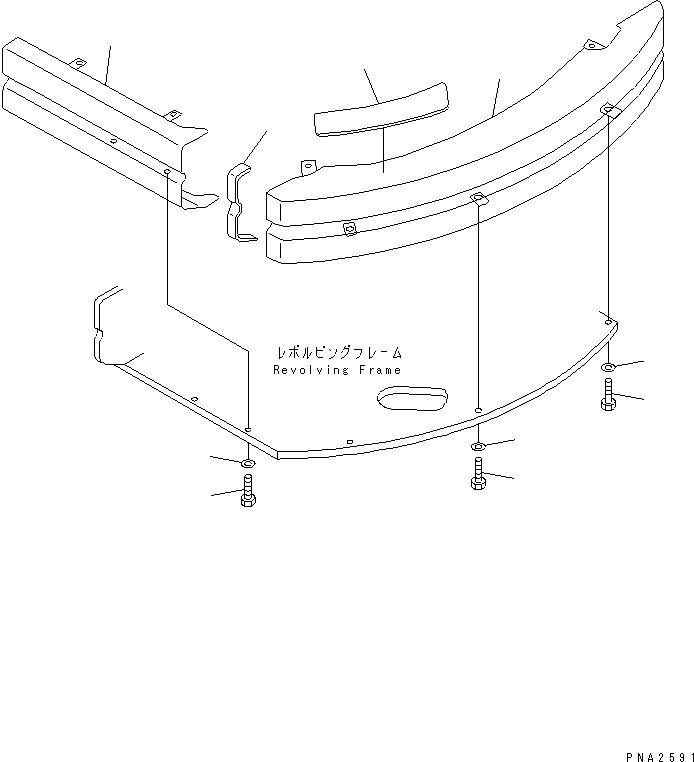 Крышка левая 20U-46-22221 KOMATSU