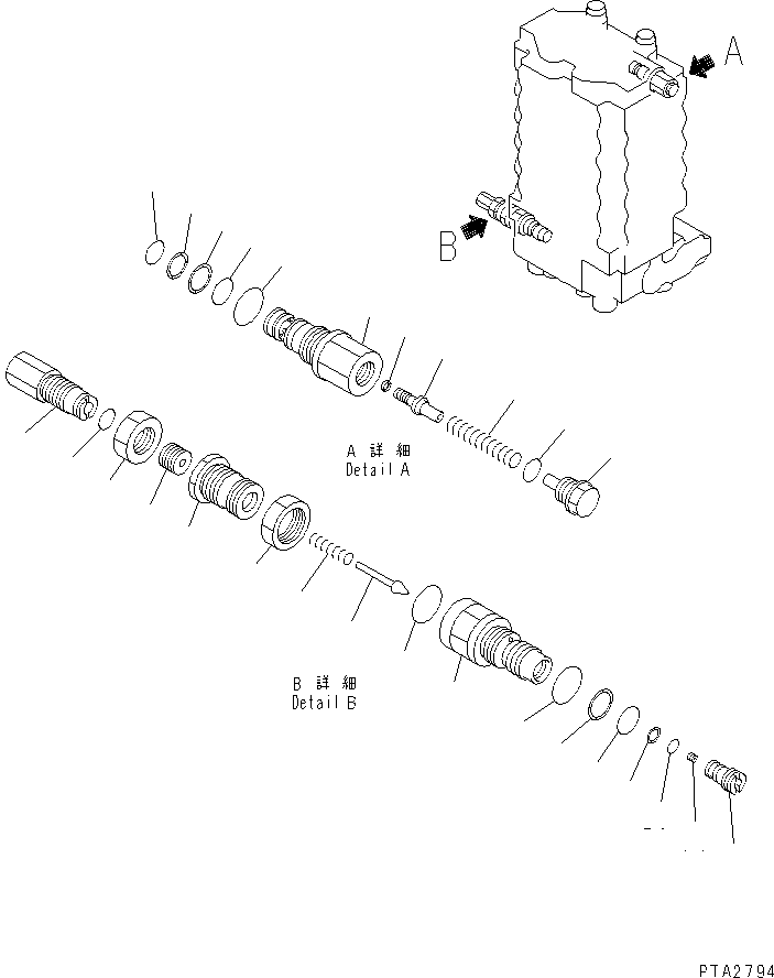 Предохранительный клапан в сборе 723-30-52100 KOMATSU