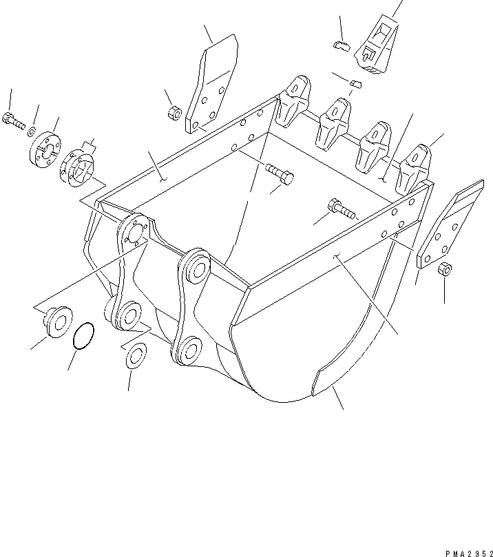 Ковш в сборе 202-70-00850 KOMATSU
