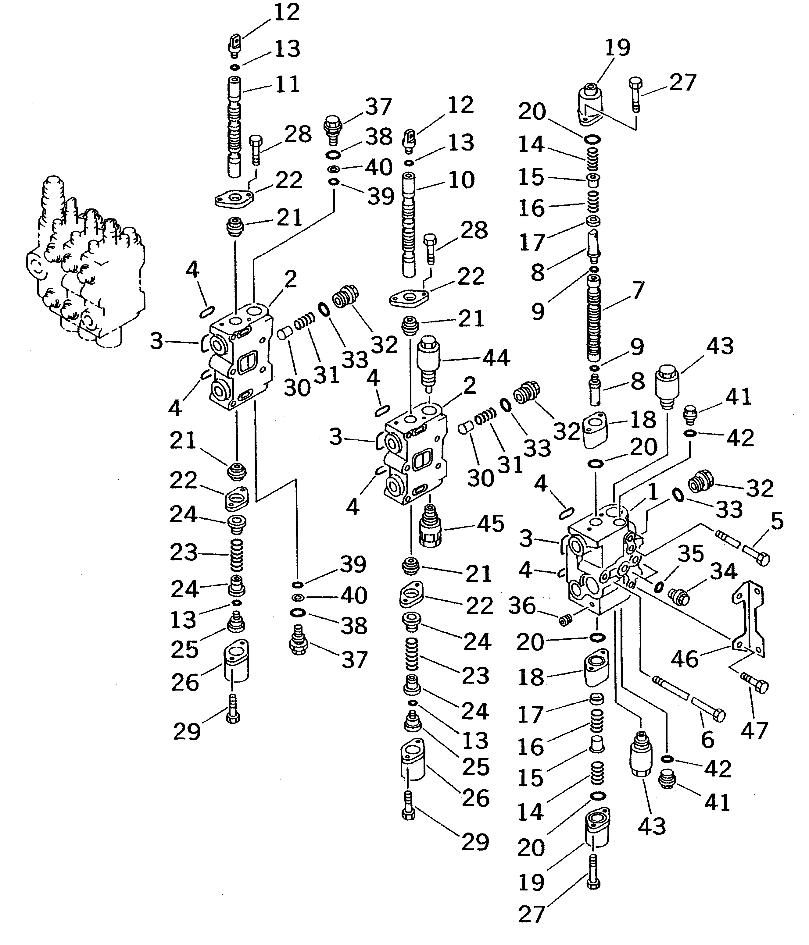 CONTROL VALVE ASS'Y,L.H. 700-86-39000 KOMATSU