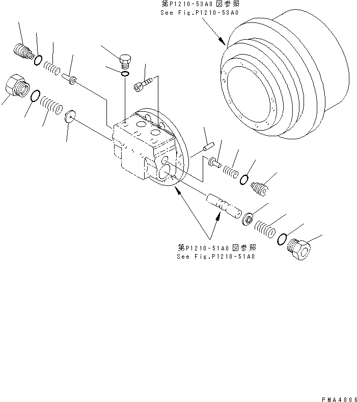TRAVEL MOTOR ASS'Y (21Y-60-12101) KOMATSU