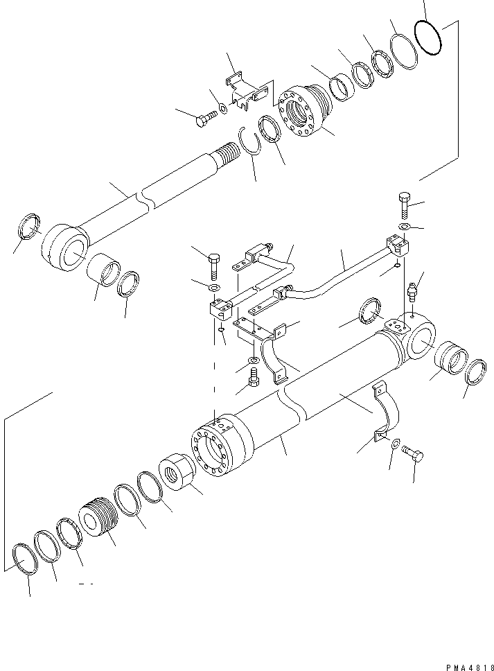Трубка левая 21Y-63-52182 KOMATSU