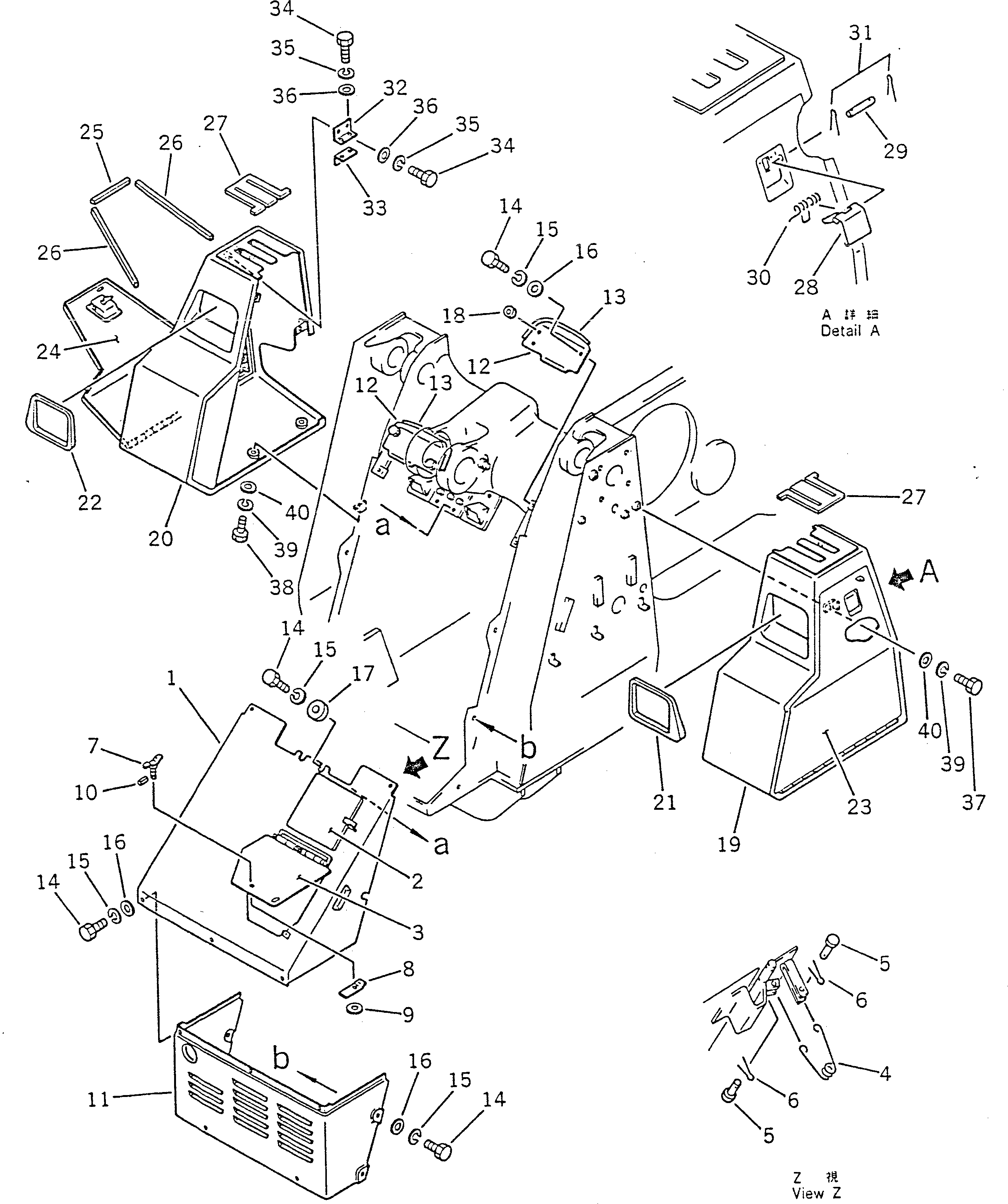 COVER,R.H. (WELDED) 142-54-13341 KOMATSU