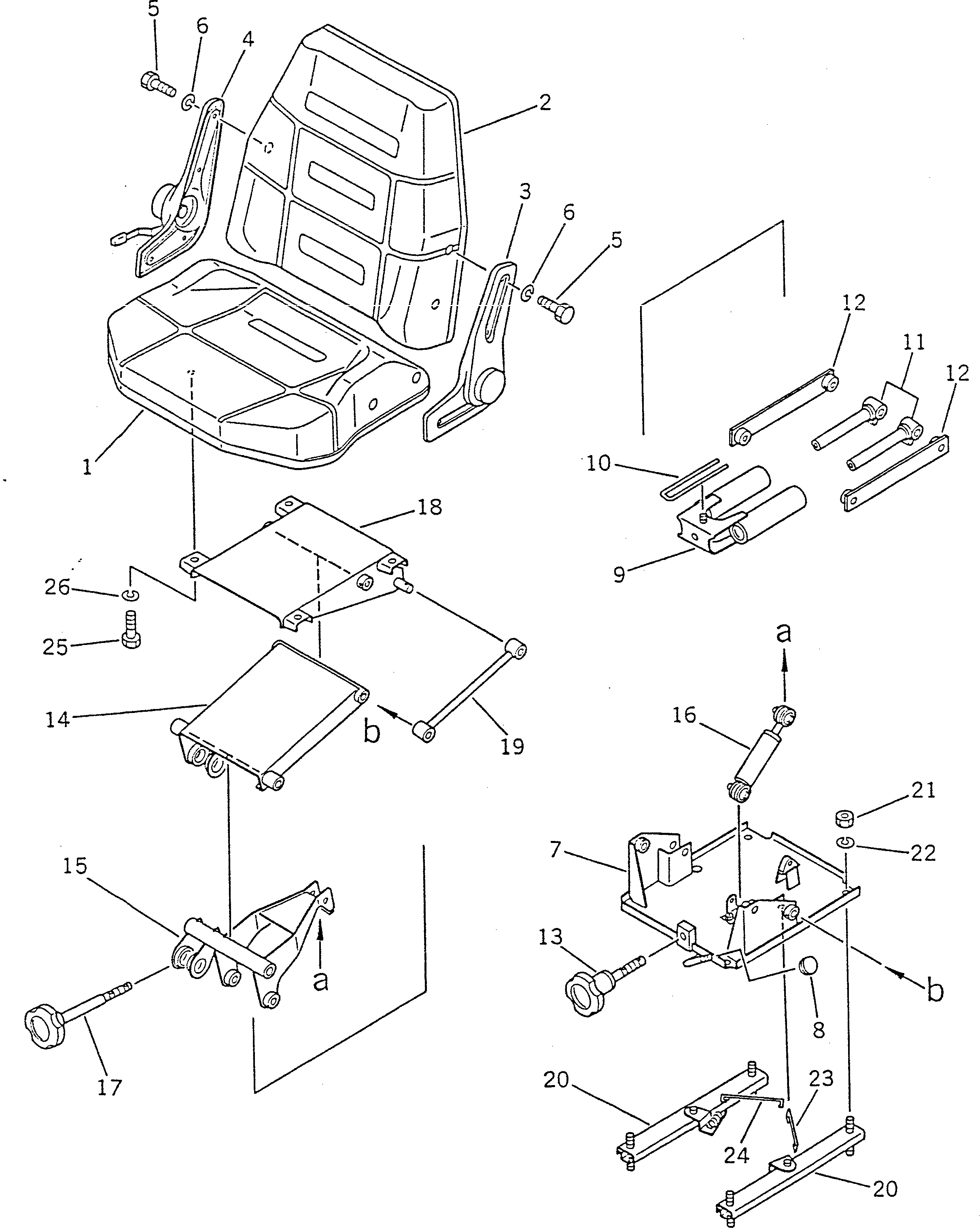 OPERATOR'S SEAT A. \0\142-57-11200 KOMATSU