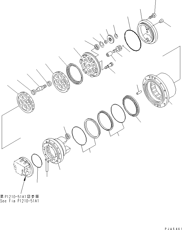 SPUR GEAR KIT (3 PIECES) TZ266B1107-00 KOMATSU