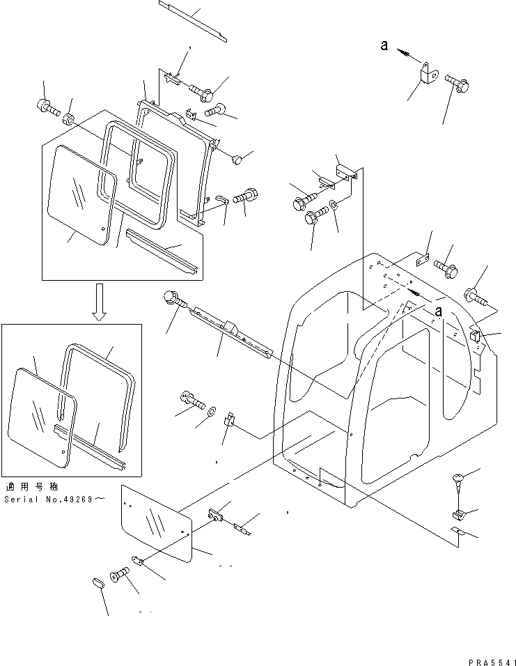 FRONT WINDOW 201-54-73891 KOMATSU