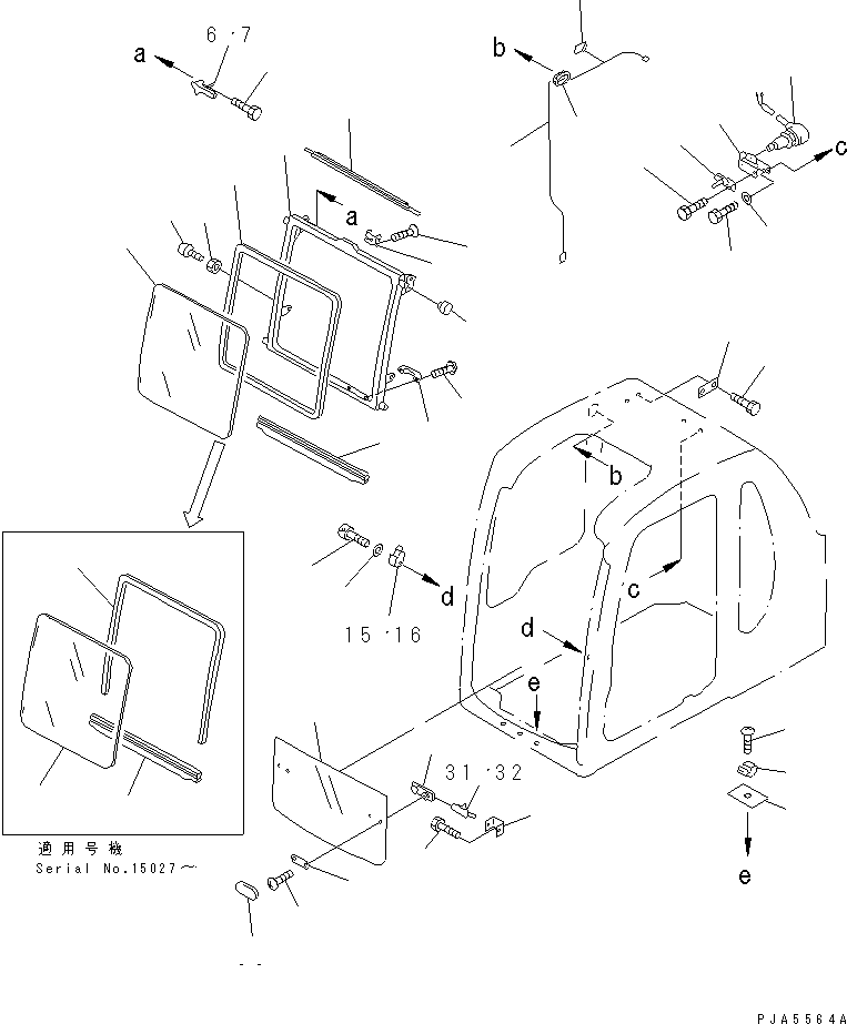 WINDOW \0\20Y-54-36712 KOMATSU