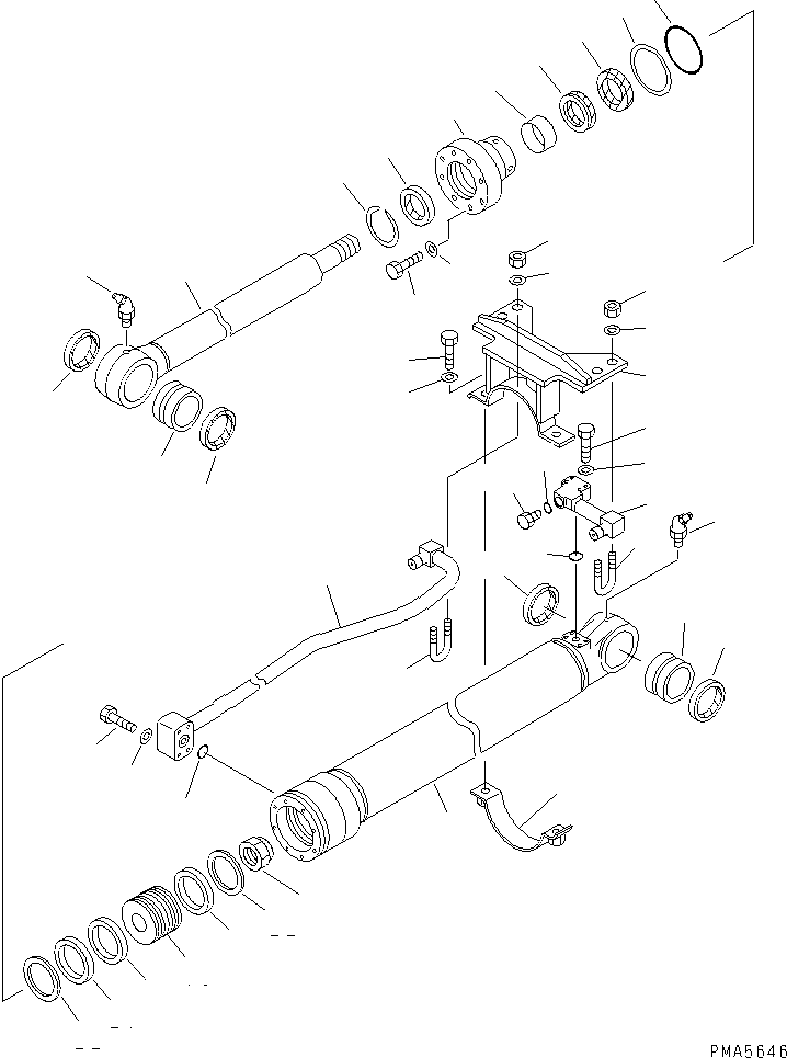 CYLINDER ASS'Y,BUCKET 203-63-02391 KOMATSU