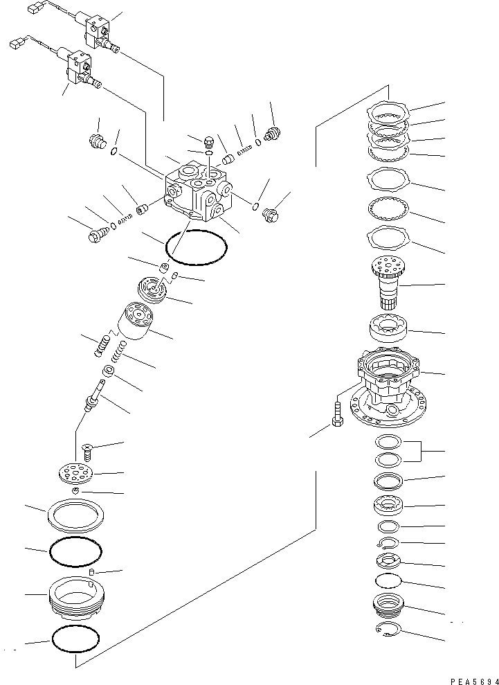VALVE ASS'Y,(SEE FIG.Y1640-01A0) (21Y-60-12220) KOMATSU