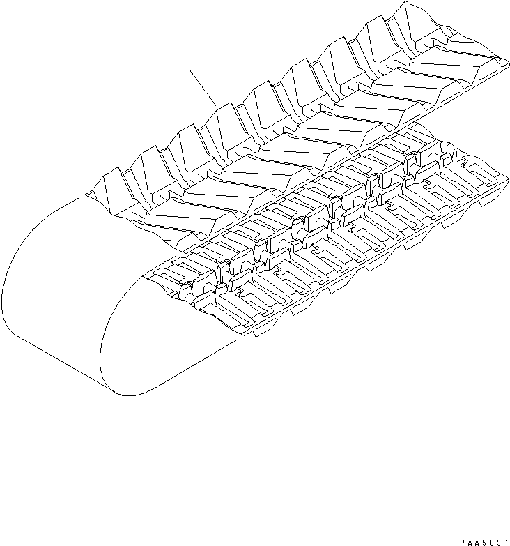 SHOE,RUBBER 21W-32-25110 KOMATSU