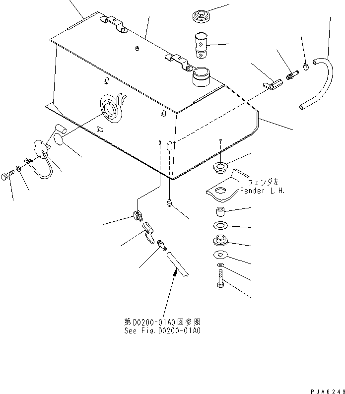 Топливный бак 14X-04-21110 KOMATSU