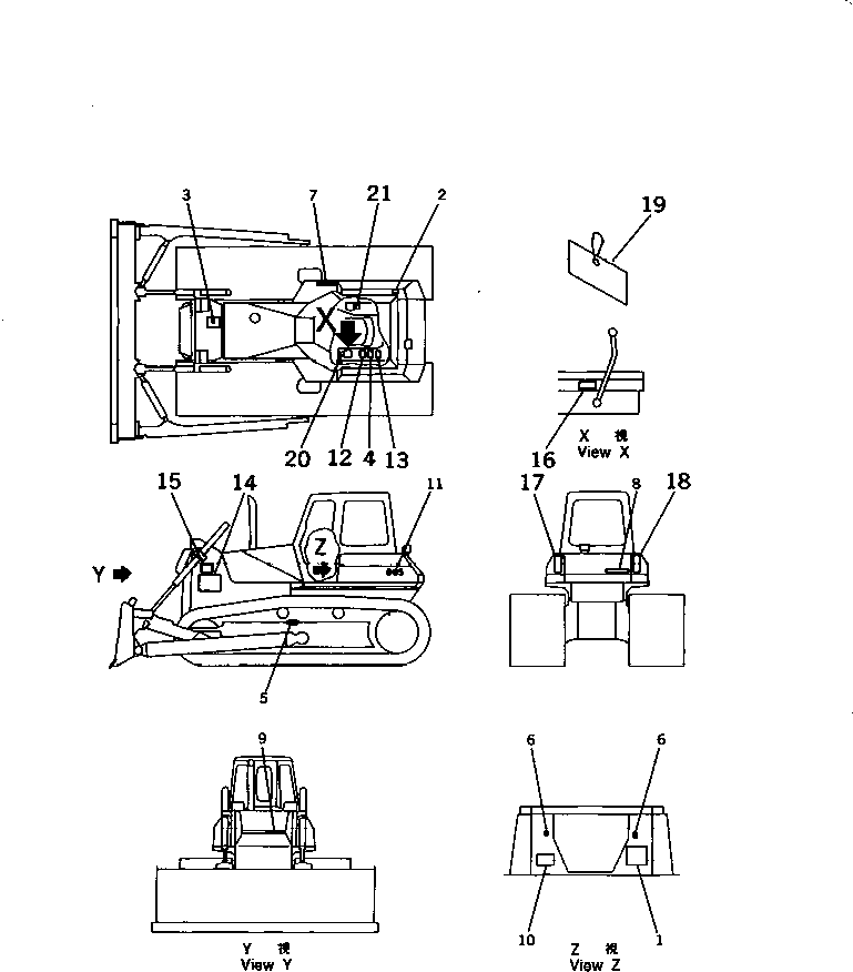 Предупреждающая табличка 17A-98-11760 KOMATSU