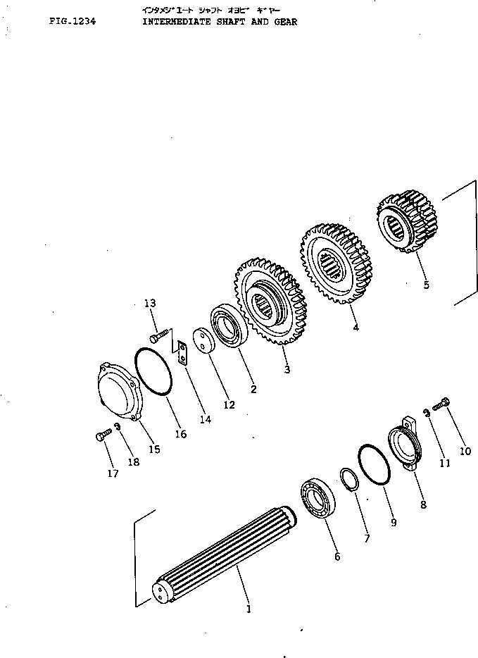 GEAR¤ 27-22 TEETH,(FOR LOW SPEED) (D40PF) 12F-14-37430 KOMATSU