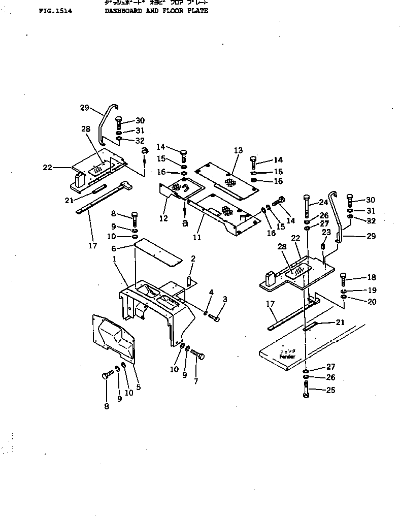 FLOOR,R.H. 120-54-32182 KOMATSU
