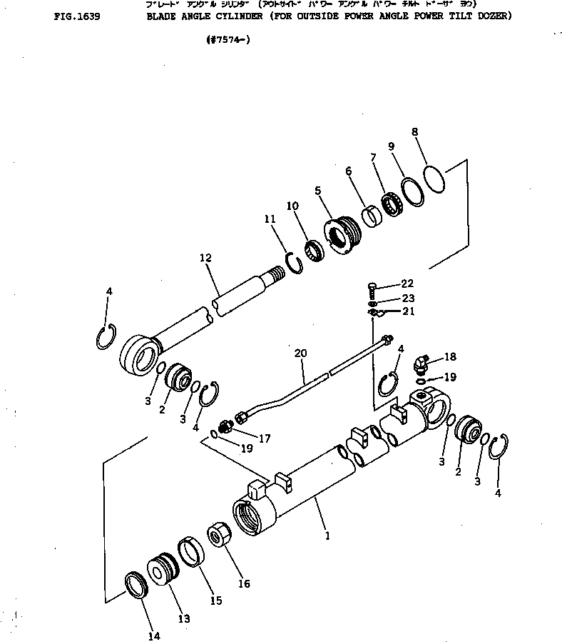 CYLINDER,R.H. 124-63-55640 KOMATSU