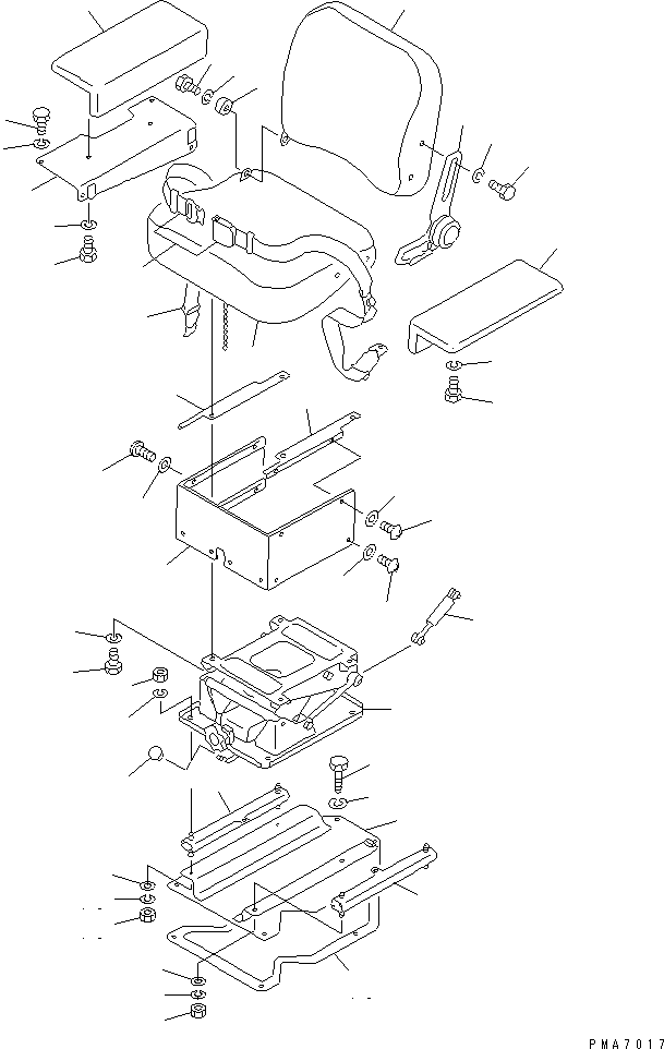 CUSHION ASS'Y,(FOR RECLINING) 120-57-31612 KOMATSU