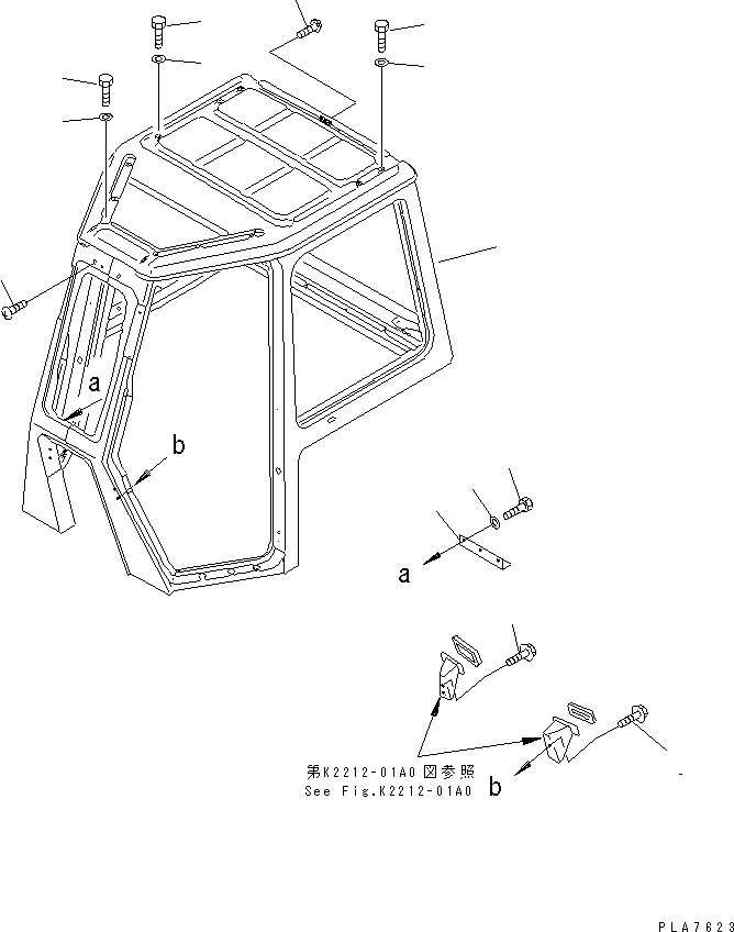 кабина в сборе 14X-911-0050 KOMATSU