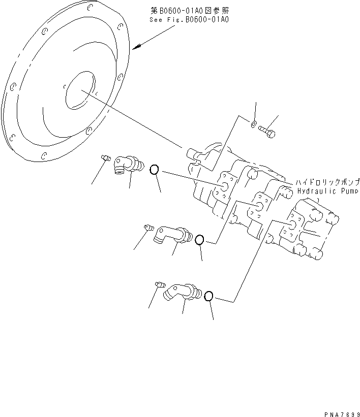 Угольник 20U-62-22580 KOMATSU
