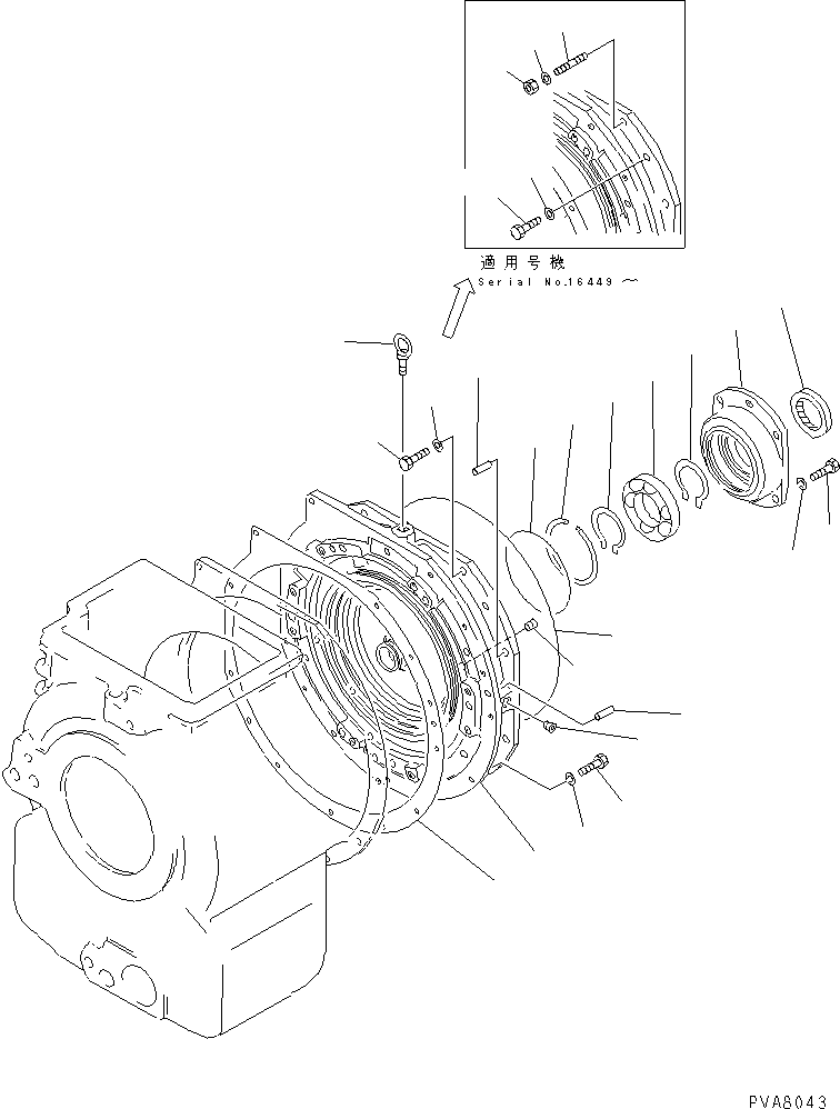 REAR COVER ASS'Y 145-15-00230 KOMATSU