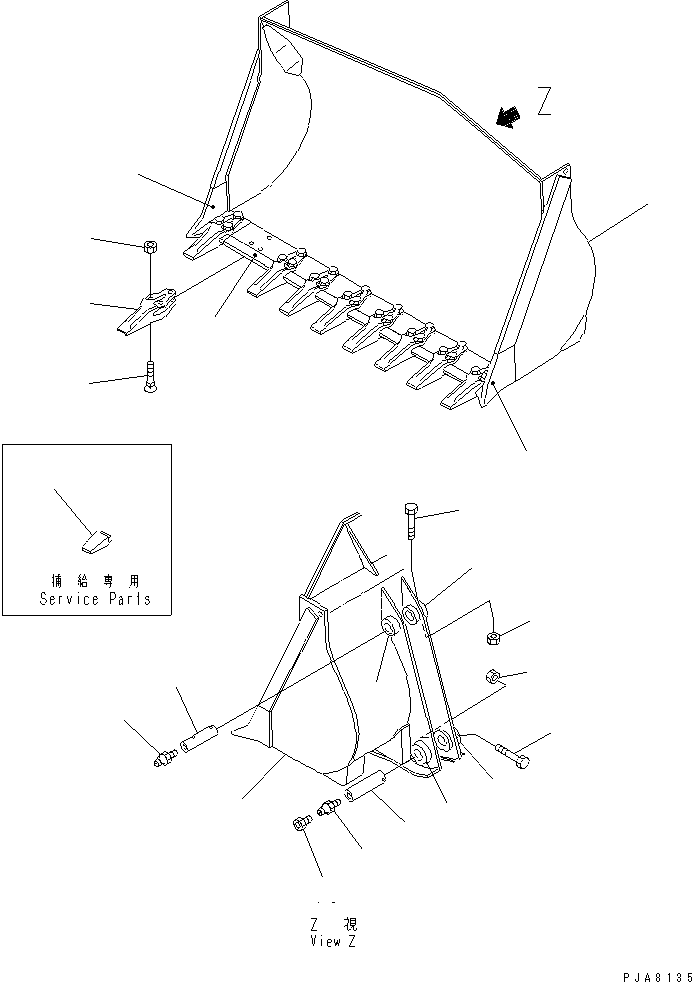 TIP,(SERVICE PARTS) 145-70-44210 KOMATSU