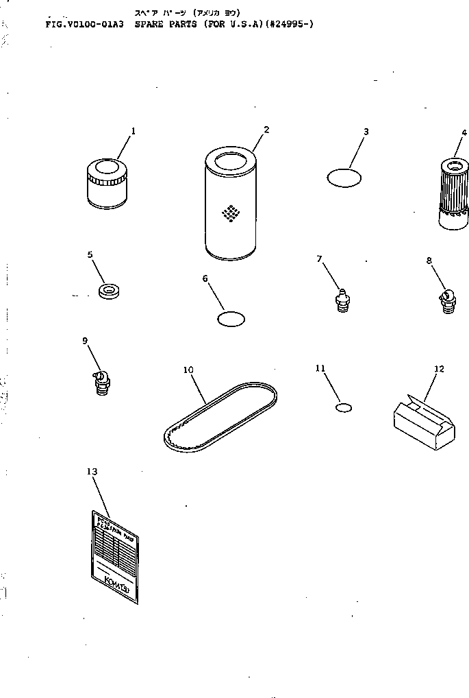 SPARE PARTS KIT 20T-980-5030 KOMATSU
