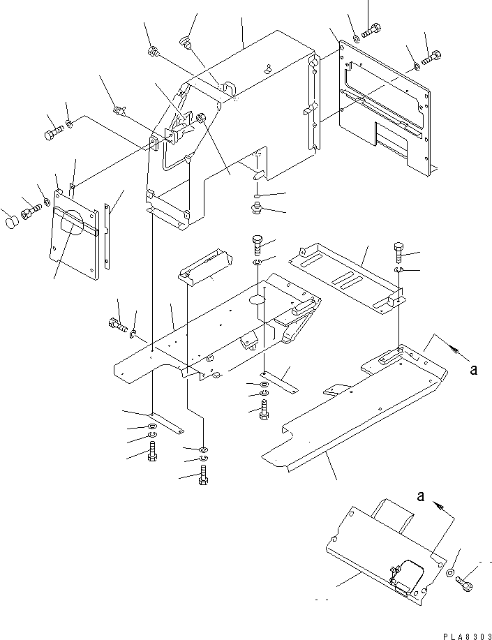Крышка правая 104-54-39250 KOMATSU