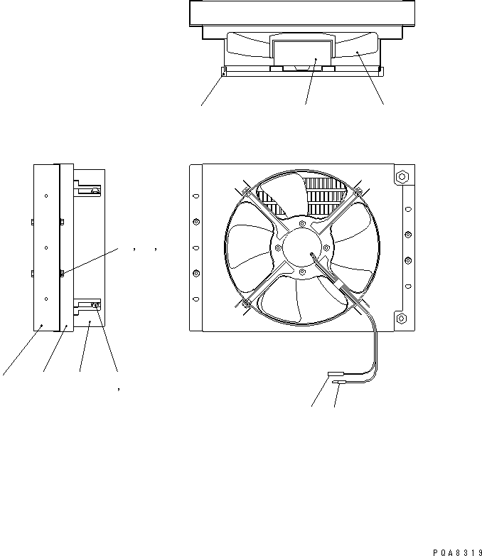 FAN MOTOR ASS'Y TW7040-0610 KOMATSU