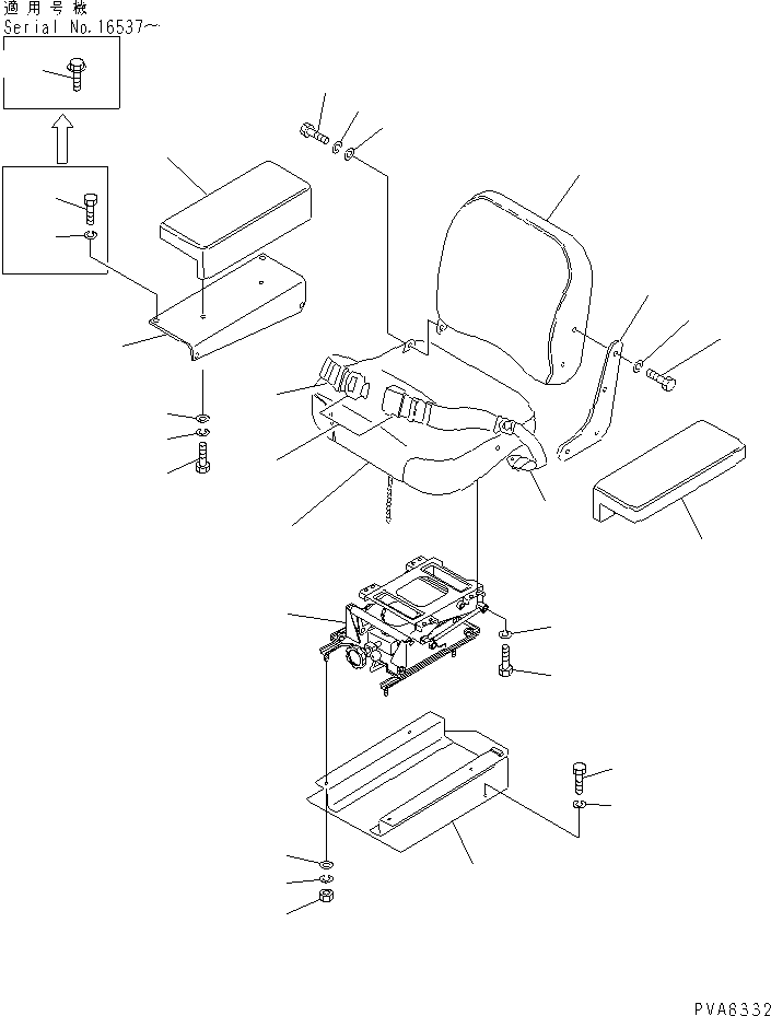 Подушка спинки 134-57-31330 KOMATSU