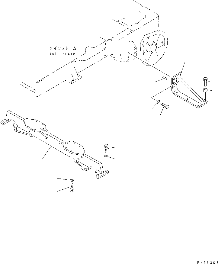 CROSS BAR,CROSS 10F-50-21111 KOMATSU