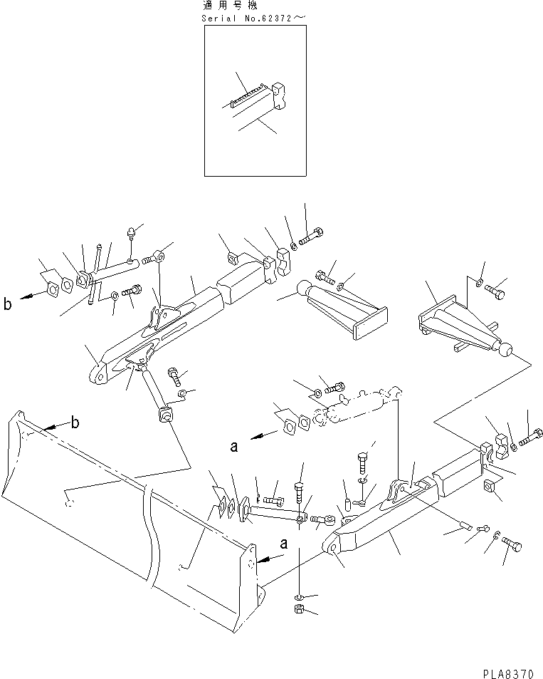 FRAME ASS'Y,R.H. 10F-B74-0062 KOMATSU