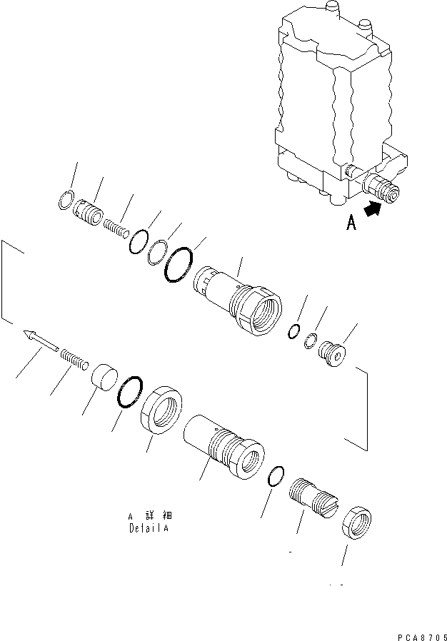 Клапан в сборе, предохранительный 723-30-90201 KOMATSU