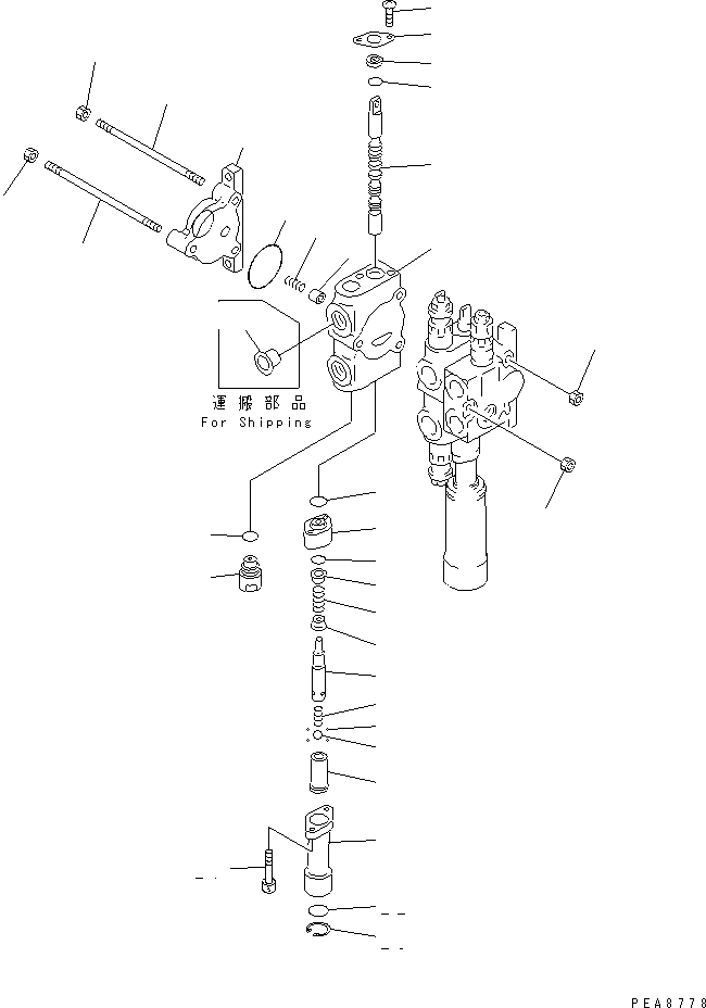 OUTLET SECTION ASS'Y 42A-855-1350 KOMATSU