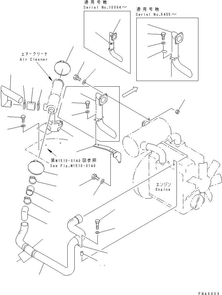 PIPE,EXHAUST (FOR TELESCOPIC ARM) 21W-01-25110 KOMATSU