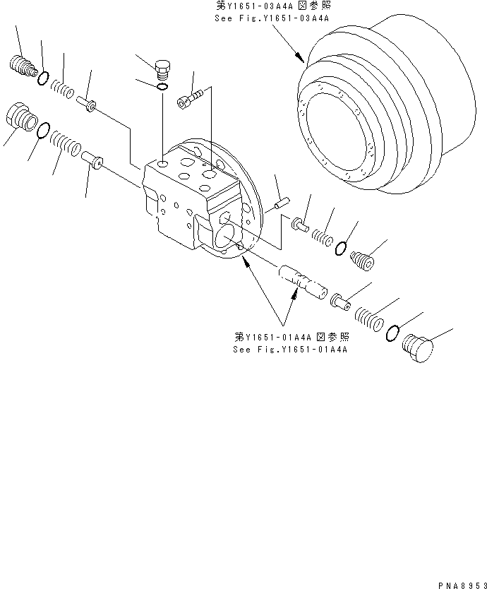 TRAVEL MOTOR ASS'Y (21W-60-22411) KOMATSU