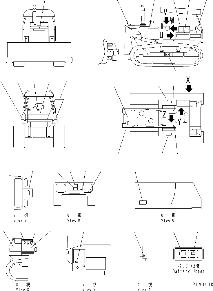 Табличка смазки 134-98-38310 KOMATSU
