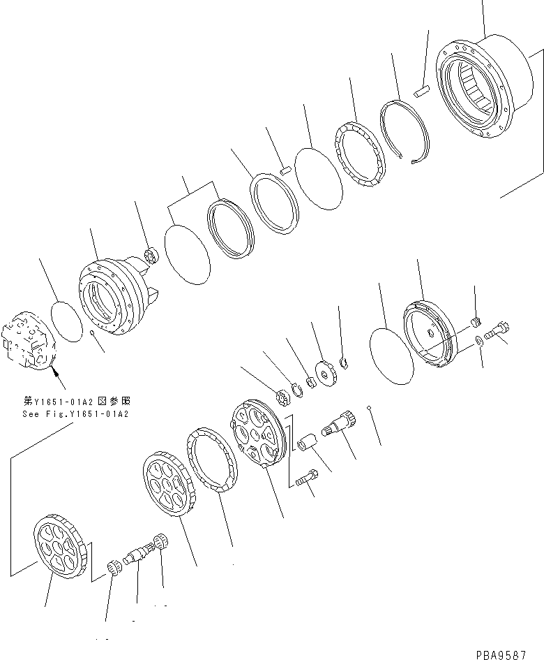 SPUR GEAR KIT (3 PIECES) TZ228B1107-00 KOMATSU
