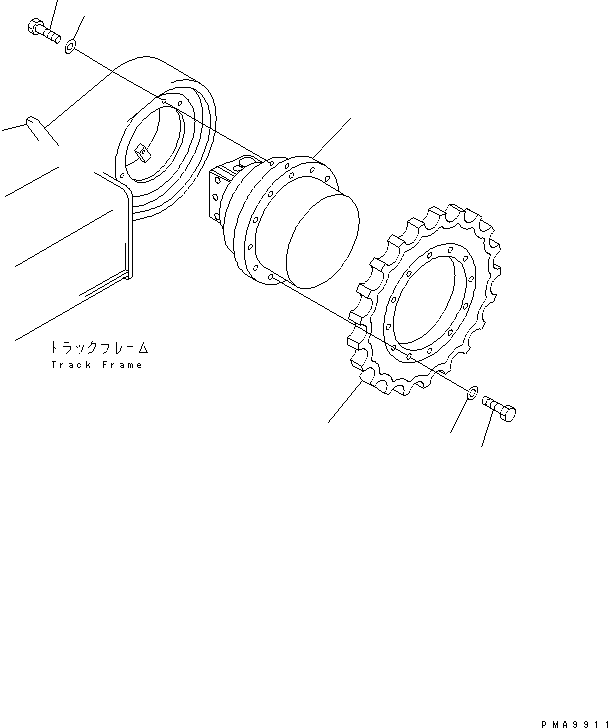 TRAVEL MOTOR ASS'Y,(SEE FIG.Y1651-01A0) (21Y-60-12300) KOMATSU