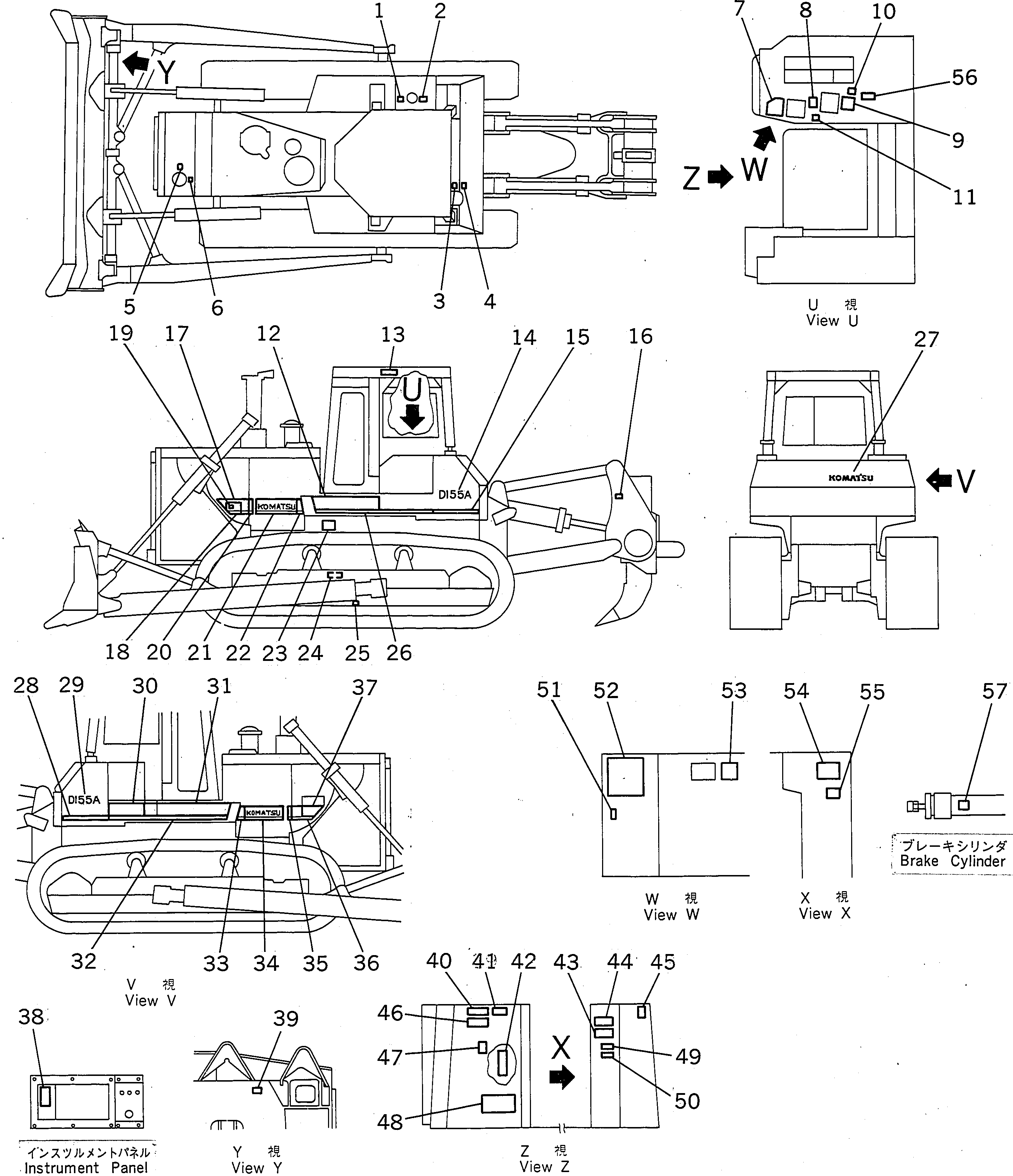 PLATE, INSTRUCTION,ENGINE STOP 09649-04101 KOMATSU