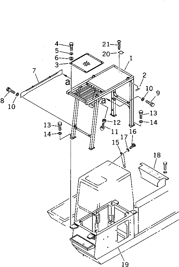 FRAME,(FOR VISCOUS MOUNT) 21N-54-12790 KOMATSU