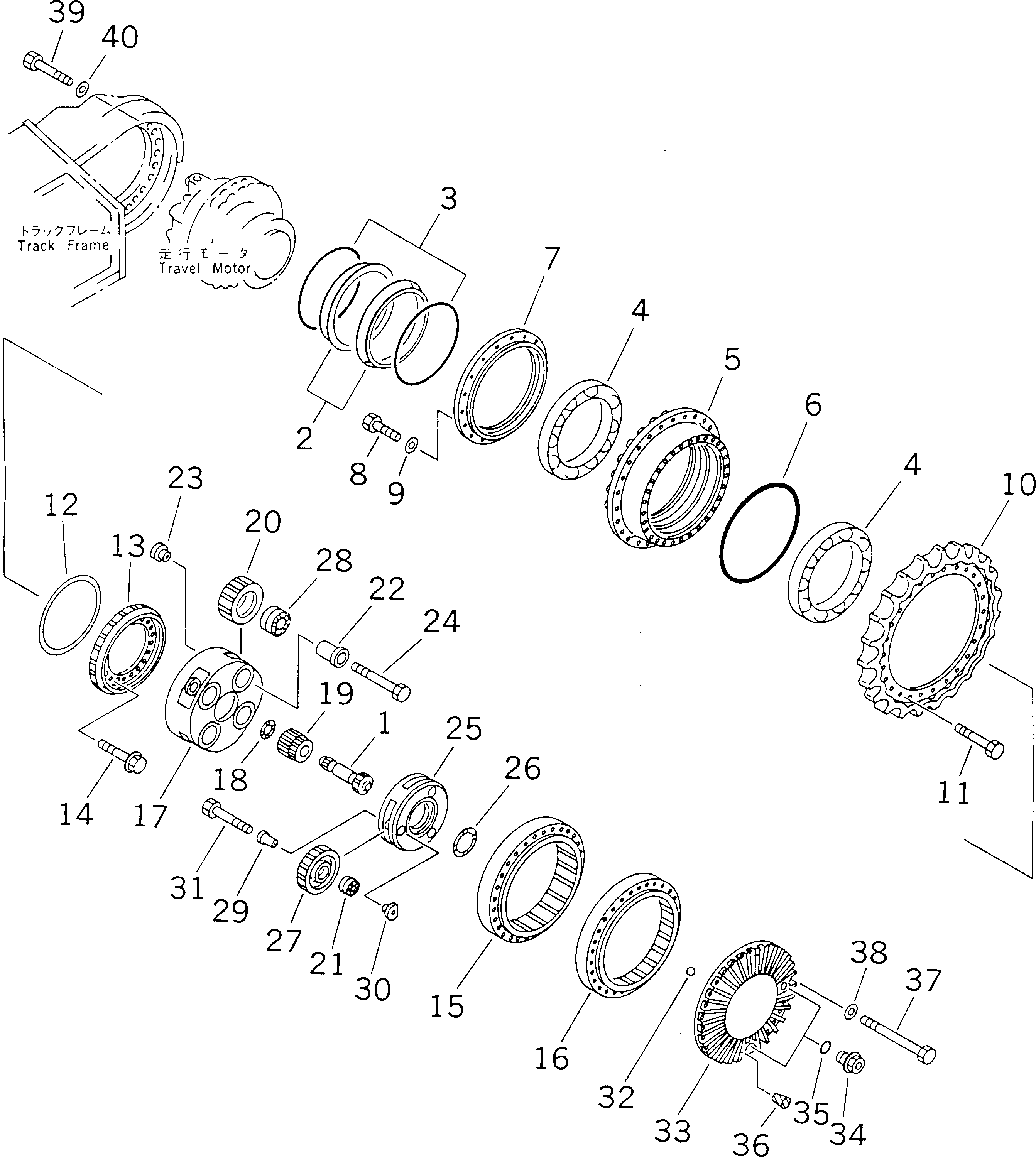 Бортовой редуктор в сборе 208-27-00122 KOMATSU