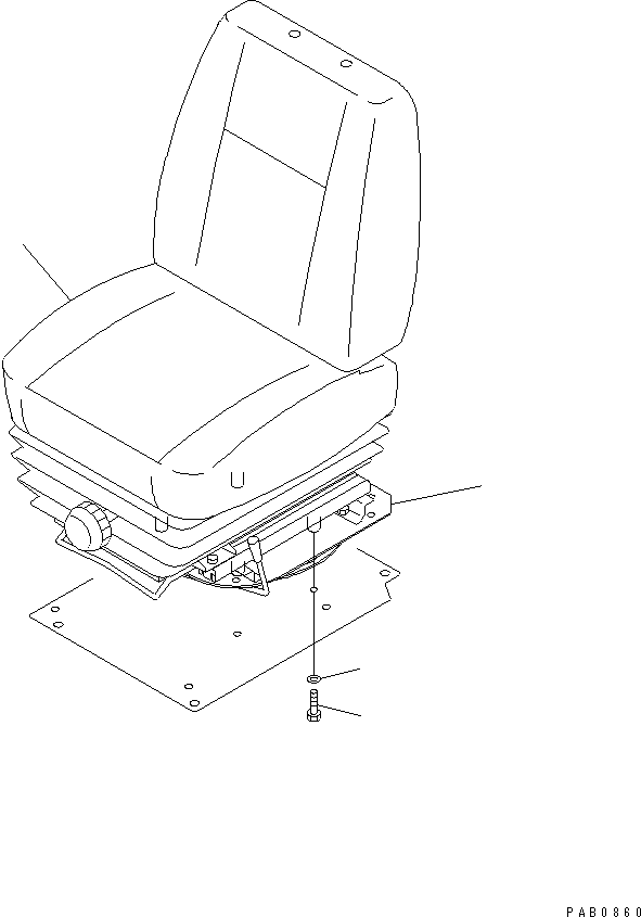 OPERATOR'S SEAT A.,FABRIC SEAT 17A-57-21110 KOMATSU