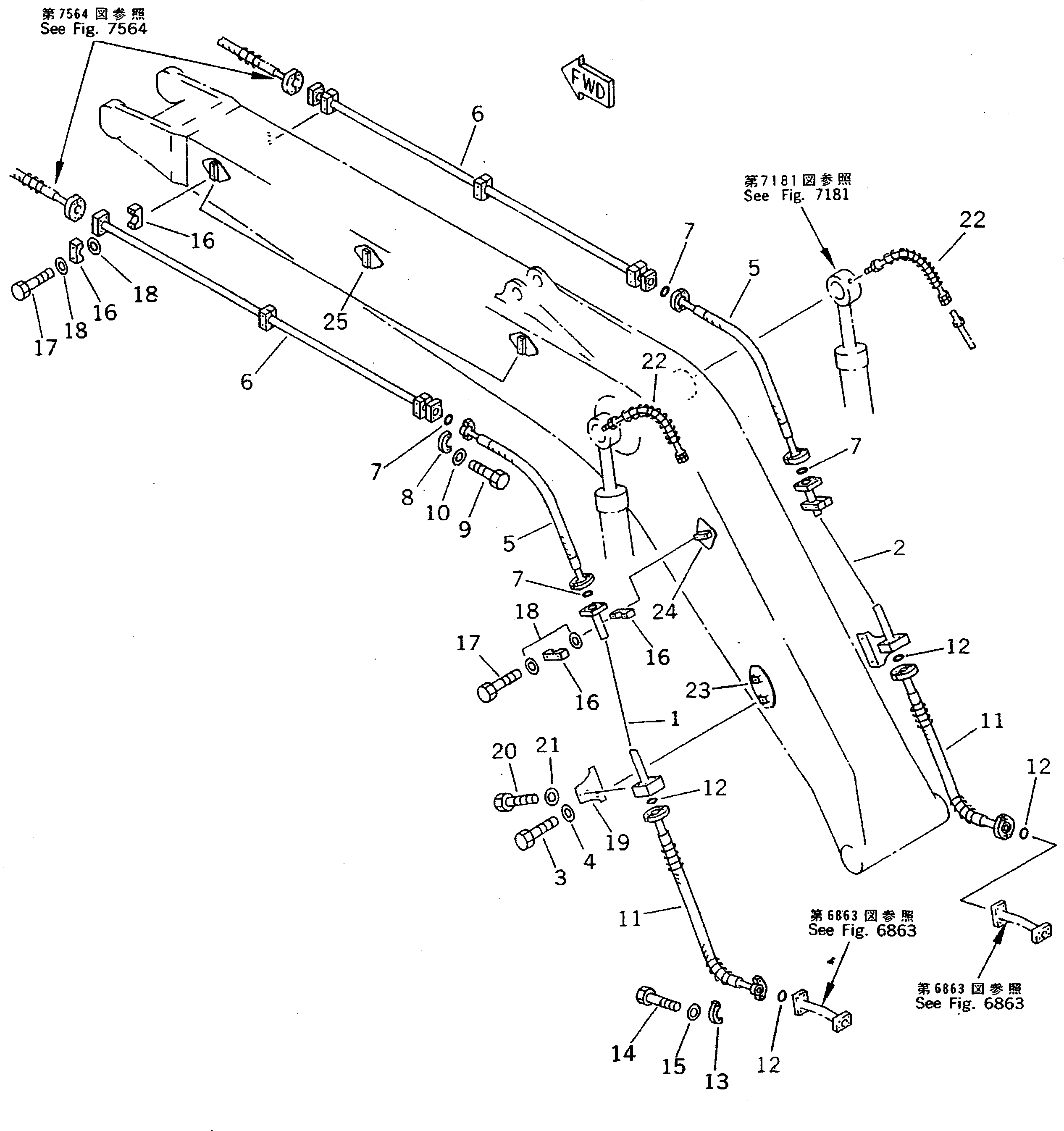 BOOM GROUP (\8\206-970-X201) KOMATSU